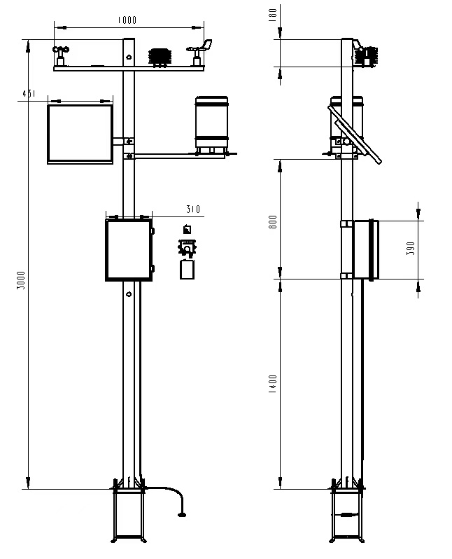 農田氣象監(jiān)測站產品結構圖